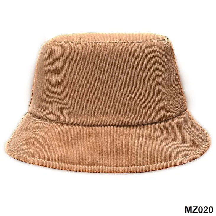 Custom Flat Top Ribbed Cotton Bucket Hat