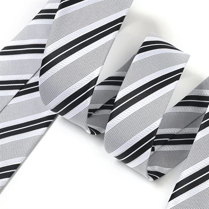 Light Grey Striped Tie
