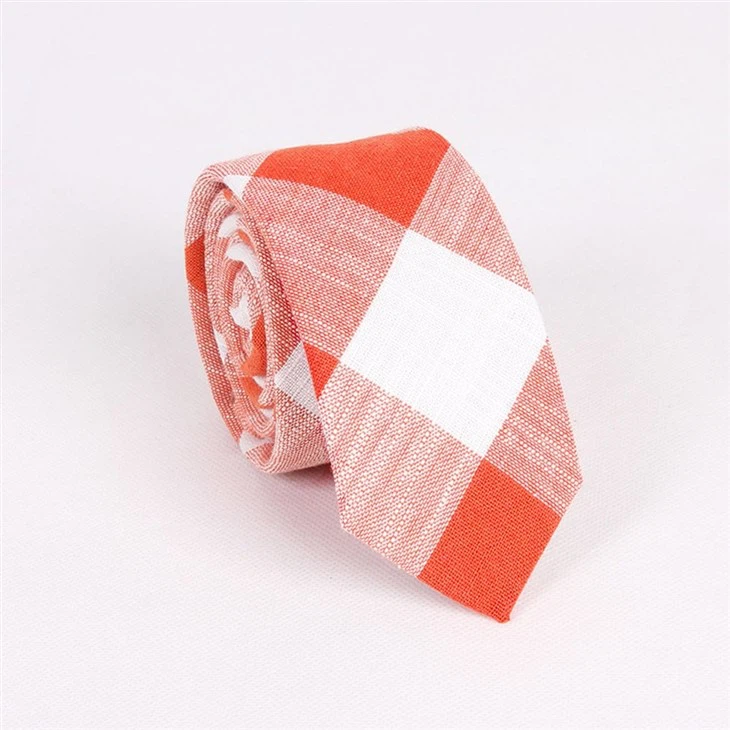 Plaid Linen Tie