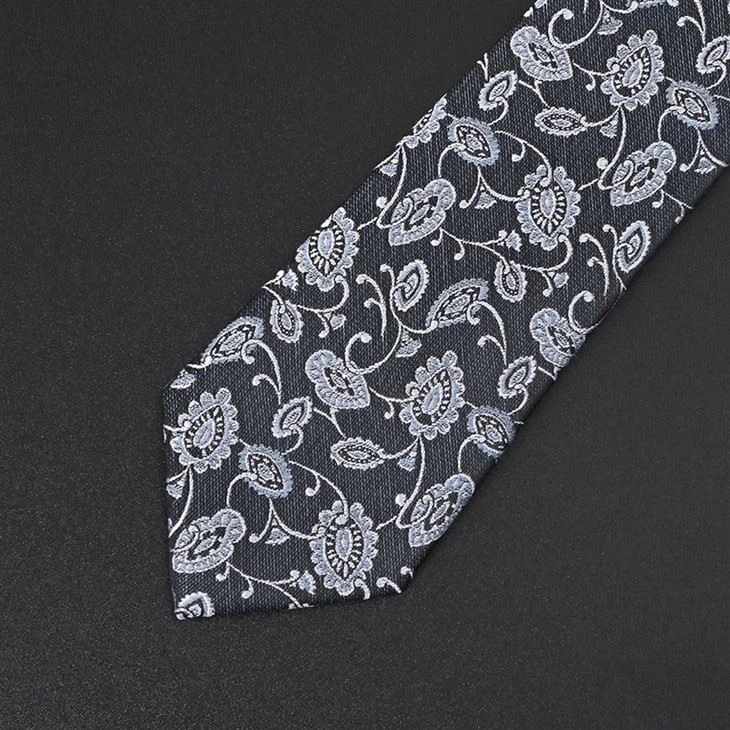 YiLi Floral Woven Linen Tie: Handcrafted Elegance